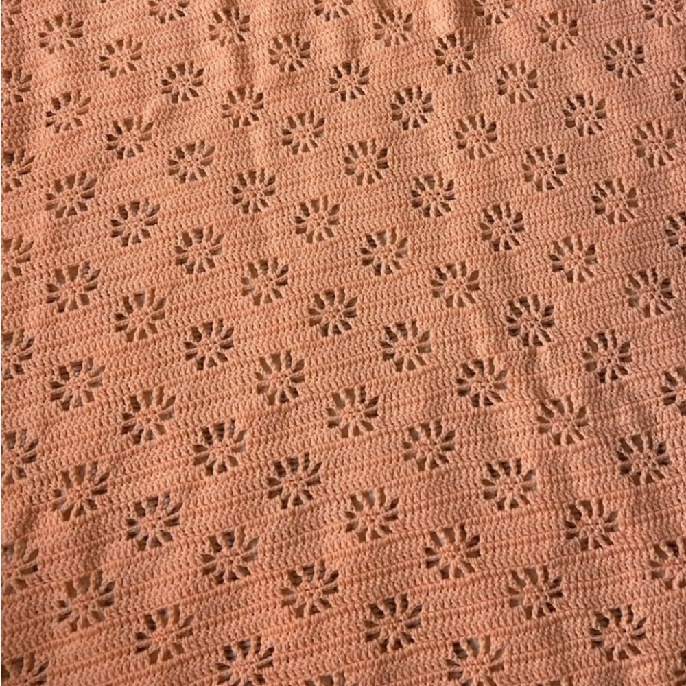 Crochet Floral Patterned Blanket